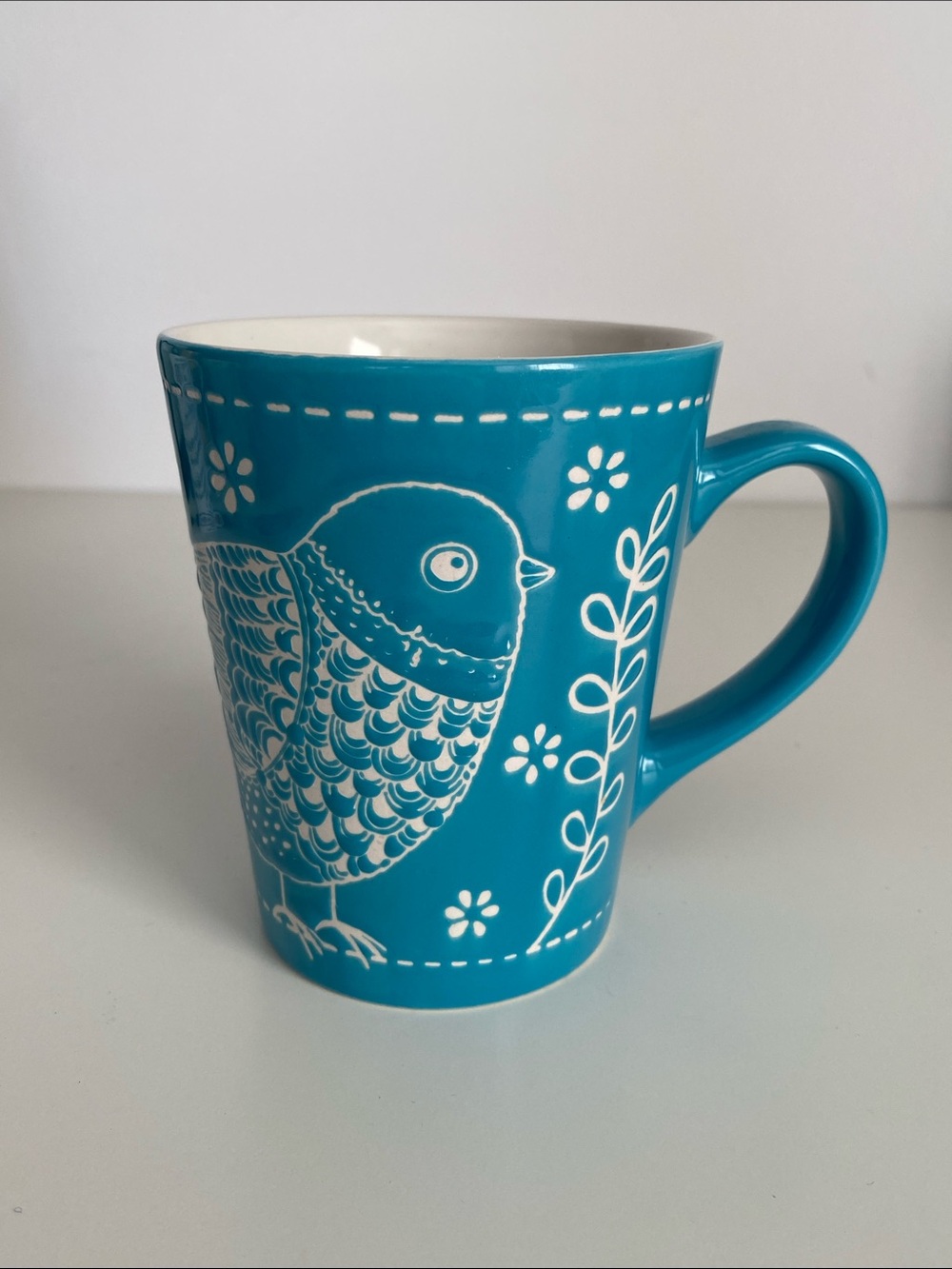 Blue Bird Ceramic Mug - Stylish Home Dining Cup